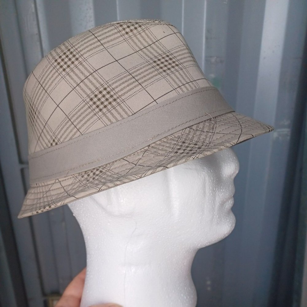 NEW MEDIUM LARGE NATHANIEL COLE BY CROWNCAP‎  COTTON  FEDORA HAT CAP